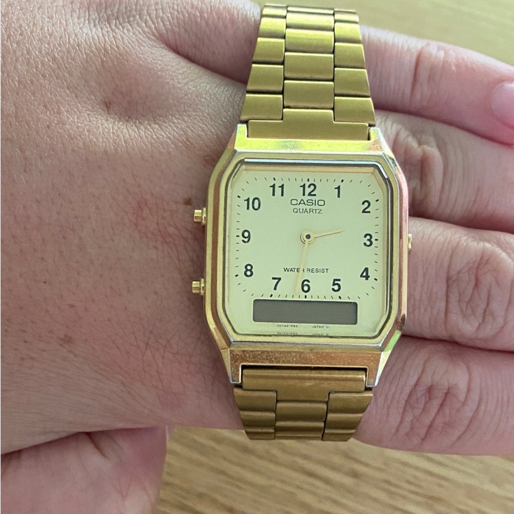 Casio AQ-230 Watch Gold